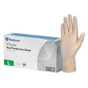 Medicom Vitals Vinyl Powder Free Gloves Clear Medium Pack Of 100